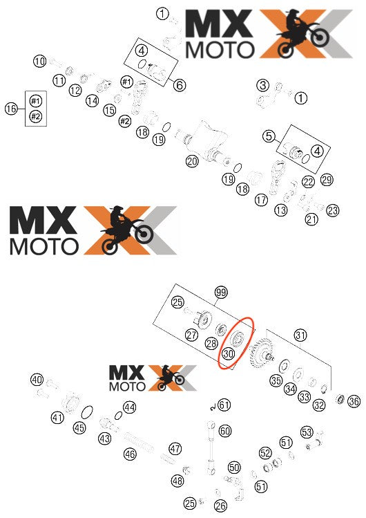 Rolamento Original KTM ( diversas ) 1994 a 2022 - Husqvarna 14 a