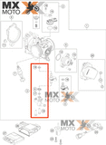 Trilho / Suporte / Conector da Injeção Original KTM 250 a 450 SXF e XCF 16 a 24 / 250/350/500 EXCF 17 a 24 - Husqvarna FC 250 a 450 16 e 24 / FE 250/350/501 17 a 24 - Gas Gas EC250F/350F EX250F/350F/450F MC250F/350F/450F 21 a 24 - 79041013044