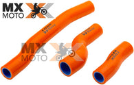 Kit de Mangueiras do Radiador SEM Válvula Termostática Tusk ( Laranja ) KTM 2T EXC / TPi  20 a 23 - XC 250/300 19 a 22 - Husqvarna 2T TE 250/300 2020 a 2023 - TX 300 19 a 22 - Gas Gas 2T EC/EX 250/300 21 a 23 - 1629680073