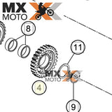 Engrenagem 1ª Marcha 32 dentes Original KTM 4T 350 EXCF 20 a 23 - 2T 250/300 EXC / TPi 20 a 23 - Husqvarna 4T FE 350 20 a 23 / 2T TEi 250 21 a 23 - Gas Gas 4T EC 350F 21 a 23 - 79333311000