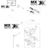 Case / Corpo do Acelerador Original KTM 300 EXC 22 a 23 Carburadas - 65/85 21 a 24 / Husqvarna / GAS GAS - 2T 65/85/125/250 - 2021 a 2024 - ( KTM 300 EXC 22 a 24 Carburadas ) ( ver aplicação no anúncio ) - 51702010044