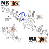 Rolamento Virabrequim Lado Direito Original KTM 2T EXC / XCW / TPI - 2004 a 2024 - Husqvarna 2T TE/TX 14 a 24 - Husaberg 2T TE 11 a 14 - Gas Gas EC250/300 EX250/300 MC250 2021 a 2024 - 0625623204