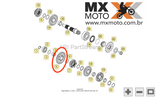 Engrenagem 1ª Marcha 32 dentes Original KTM 4T 350 EXCF 20 a 23 - 2T 250/300 EXC / TPi 20 a 23 - Husqvarna 4T FE 350 20 a 23 / 2T TEi 250 21 a 23 - Gas Gas 4T EC 350F 21 a 23 - 79333311000