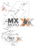 Arruela do Coxim / Bucha Do Suporte De Escapamento Original KTM 4T/2T 1996 a 2024 - Husqvarna 2T/4T 2014 a 2024 - GAS GAS 21 a 24 - 77205169000