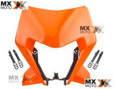 Carenagem do Farol Laranja com Suporte Preto Compatível com KTM 2T EXC / 4T EXCF 150 a 500 2024 - Substitui a peça OEM A49008001000EB