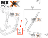 Parador / Limitador do Descanso Lateral Original KTM 24 a 26 - HUSQVARNA 24 a 26 - Gas Gas 24 a 26 - A46003023050