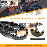 Pedaleira em Alumínio Cor Preta para KTM SXF / XCF 23 a 25 - EXC / EXCF 2024 - HUSQVARNA FX / TC / TX 23 a 25  - FE / TE 2024 - GAS GAS Todas 2T e 4T 250/300/350 2024