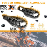 Pedaleira em Alumínio Cor Preta para KTM SXF / XCF 23 a 25 - EXC / EXCF 2024 - HUSQVARNA FX / TC / TX 23 a 25  - FE / TE 2024 - GAS GAS Todas 2T e 4T 250/300/350 2024