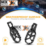 Pedaleira em Alumínio Cor Preta para KTM SXF / XCF 23 a 25 - EXC / EXCF 2024 - HUSQVARNA FX / TC / TX 23 a 25  - FE / TE 2024 - GAS GAS Todas 2T e 4T 250/300/350 2024