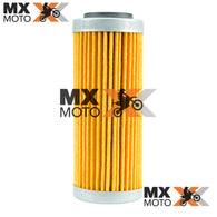 Filtro de Óleo de Papel Longo Fire Power 841-9763 = ( 77338005100 ) para KTM SXF/XCF/XCFW/EXCF 250 a 500 - 2007 a 2024 - Husqvarna FE/FC/FX 250 a 501 14 a 24 – Gas Gas EC250F/350F EX250F/350F/450F MC250F/450F 2021 a 2024