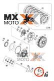 Reparo do Cilindro Inferior da Embreagem / Embolo Inferior Brembo Original KTM 4T 350 EXCF 12 a 16 - 250 EXCF 14 a 16 - 350 XCF / SXF  11 a 15 - 250 XCF / SXF  13 a 15 / HUSQVARNA 4T FE 250/350 14 a 16 - 77232066000