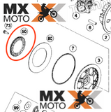 Mola de Ajuste / Disco de ajuste da Embreagem Original KTM 2T 250/300 2013 a 2022 - Husqvarna 2T 250/300 14 a 22 - Husaberg 13 a 14 - Gas Gas 2T 250/300 21 e 22 - 78132006100