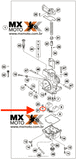 Trava do Giglê / Estilete / Agulha de boia Carburador Original KTM - 54531621000