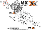 ( NOVA ) Engrenagem ( METAL ) Bomba De Óleo Original KTM 4T 250/350 2016 a 2023 / Husqvarna 4T 250/350 2016 a 2023 / Gas Gas EX250F-350F EX250F-350F MC250F 2021 a 23 - 79238006300