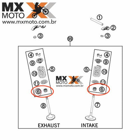 Protetor Bengala Original KTM 250 a 500 EXC EXCF XCW 2022 , serve de 2 –